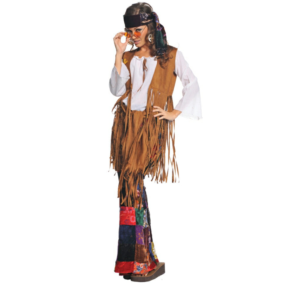 ヒッピー 衣装、コスチューム 大人女性用 PEACE OUT WOMENS コスプレ
