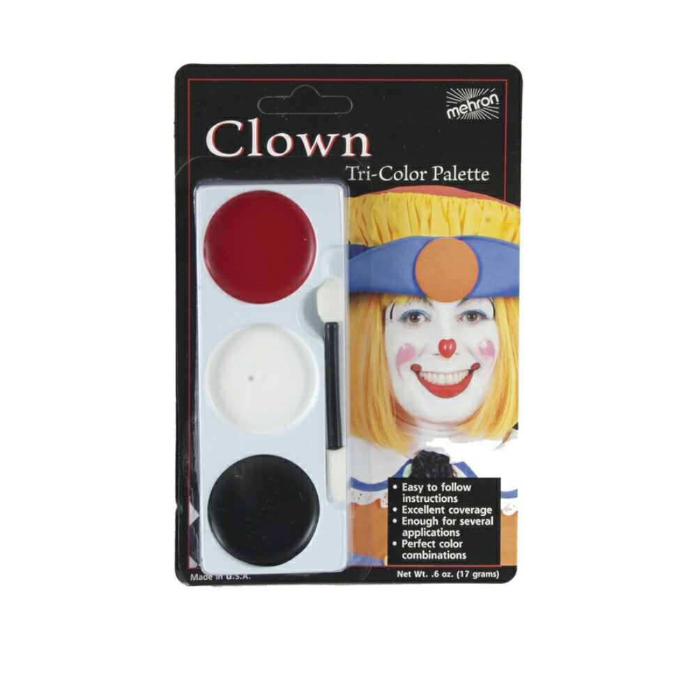 Mehron トリ・カラー・パレット 3色 クラウン 21グラム メイク・アップ 大人用 コスプレ