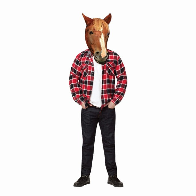 ウマ ポニー マスク 動物 馬 HORSE HEAD PHOTO REAL コスプレ