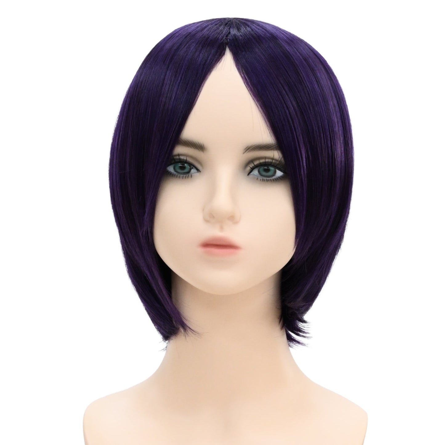 ウィッグ ボブ パープル 紫 ダークパープル コスプレ かつら 大人用 女性用 耐熱 カラー 仮装グッズ aw0004