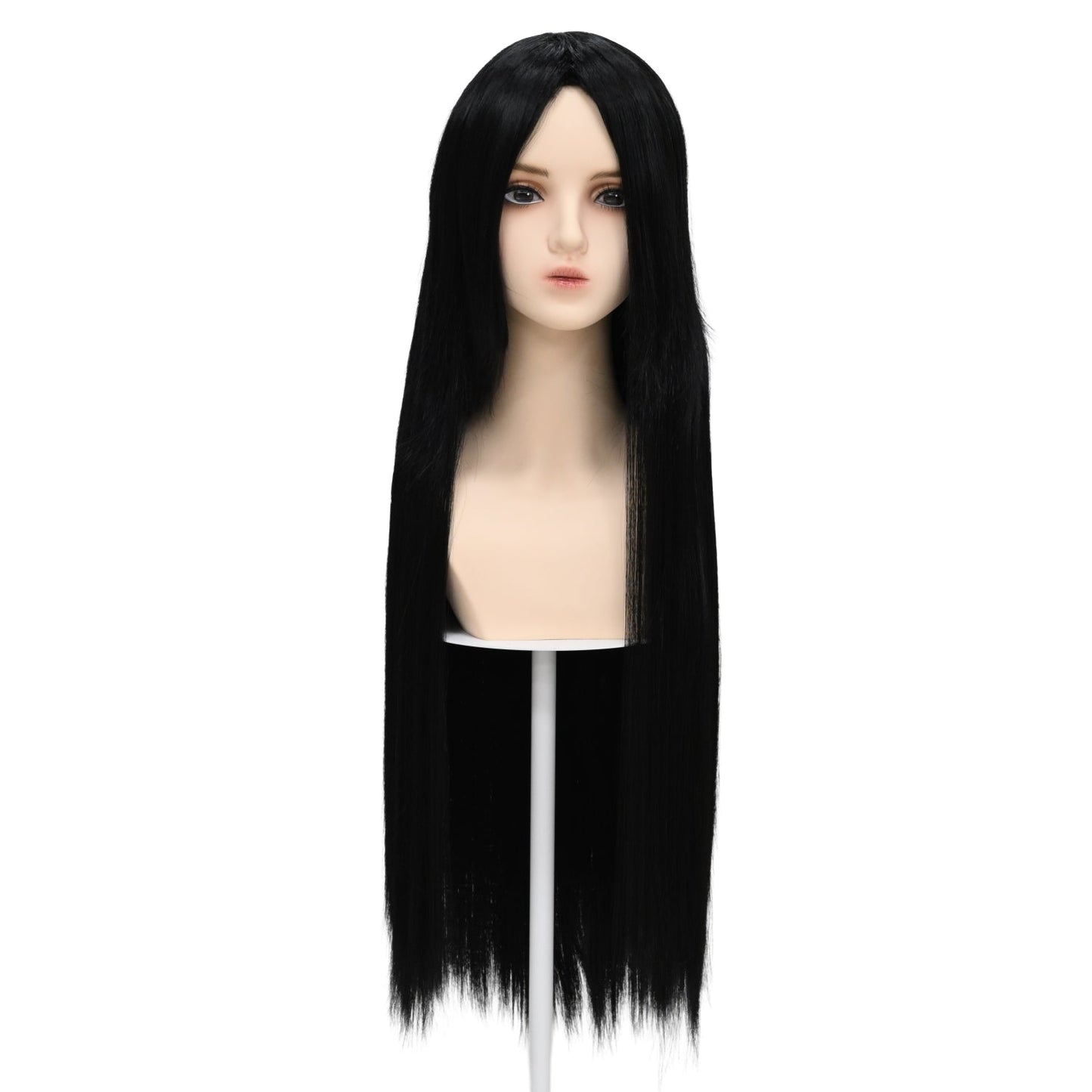ウィッグ ロング ブラック 黒 コスプレ かつら 大人用 女性用 耐熱 カラー 仮装グッズ aw0015