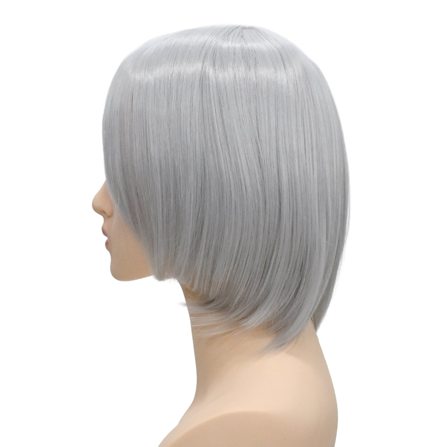 ウィッグ ボブ シルバー 銀 グレー コスプレ かつら 大人用 女性用 耐熱 カラー 仮装グッズ aw0020