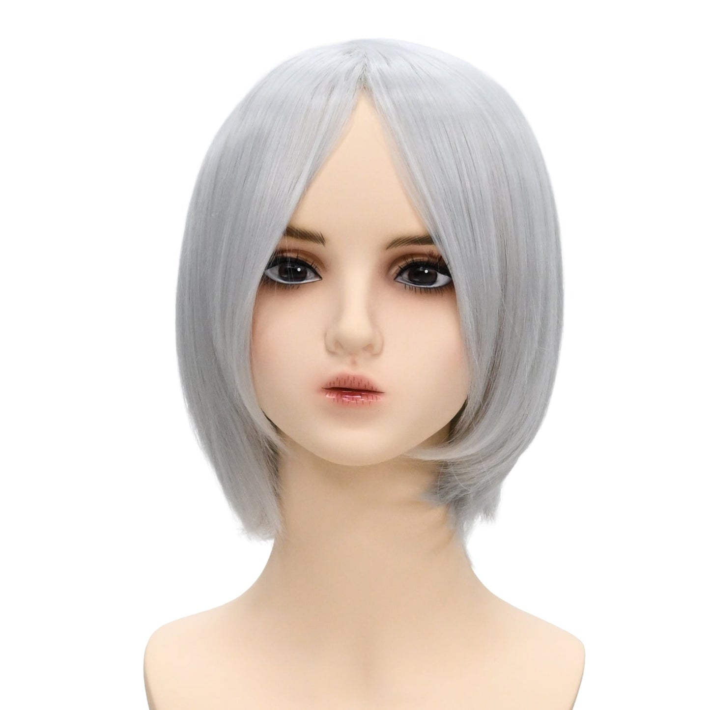 ウィッグ ボブ シルバー 銀 グレー コスプレ かつら 大人用 女性用 耐熱 カラー 仮装グッズ aw0020