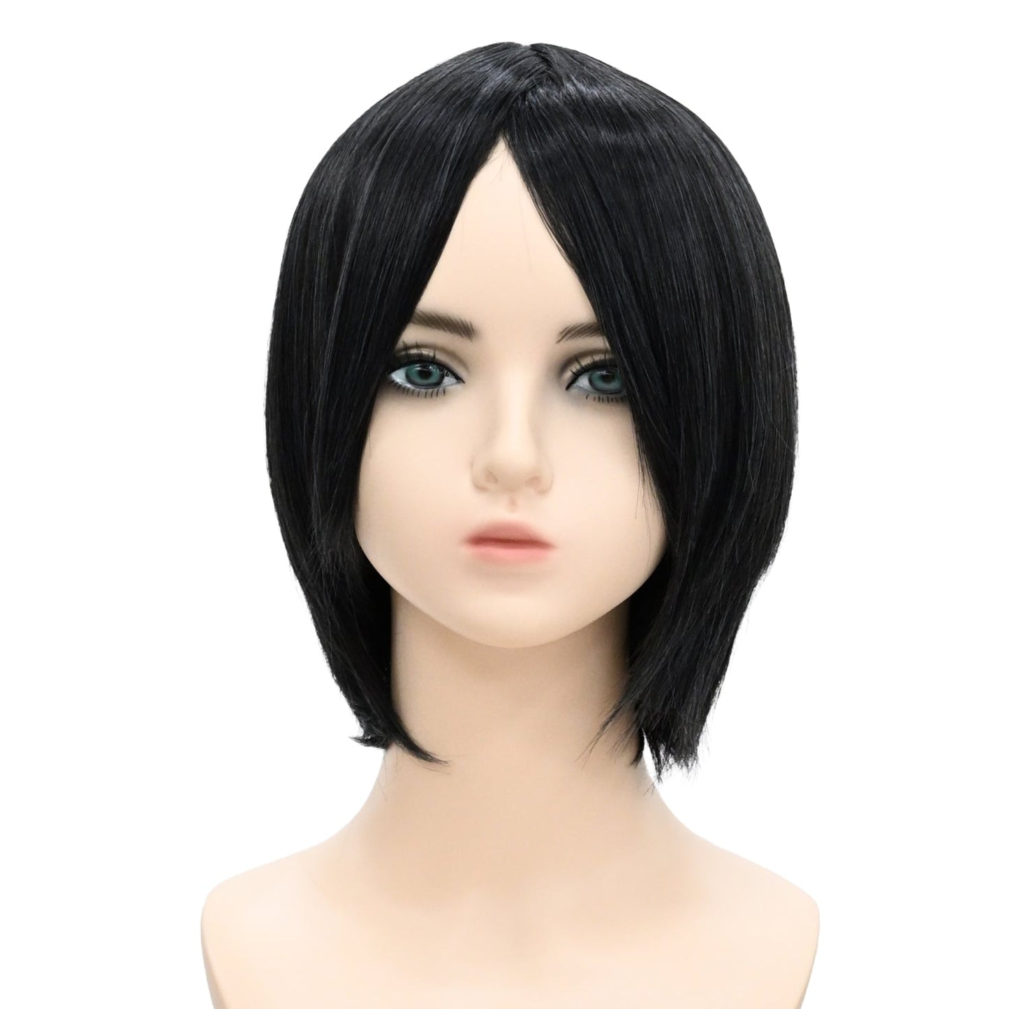 ウィッグ ボブ ブラック 黒 ブルーグレー コスプレ かつら 大人用 女性用 耐熱 カラー 仮装グッズ aw0021