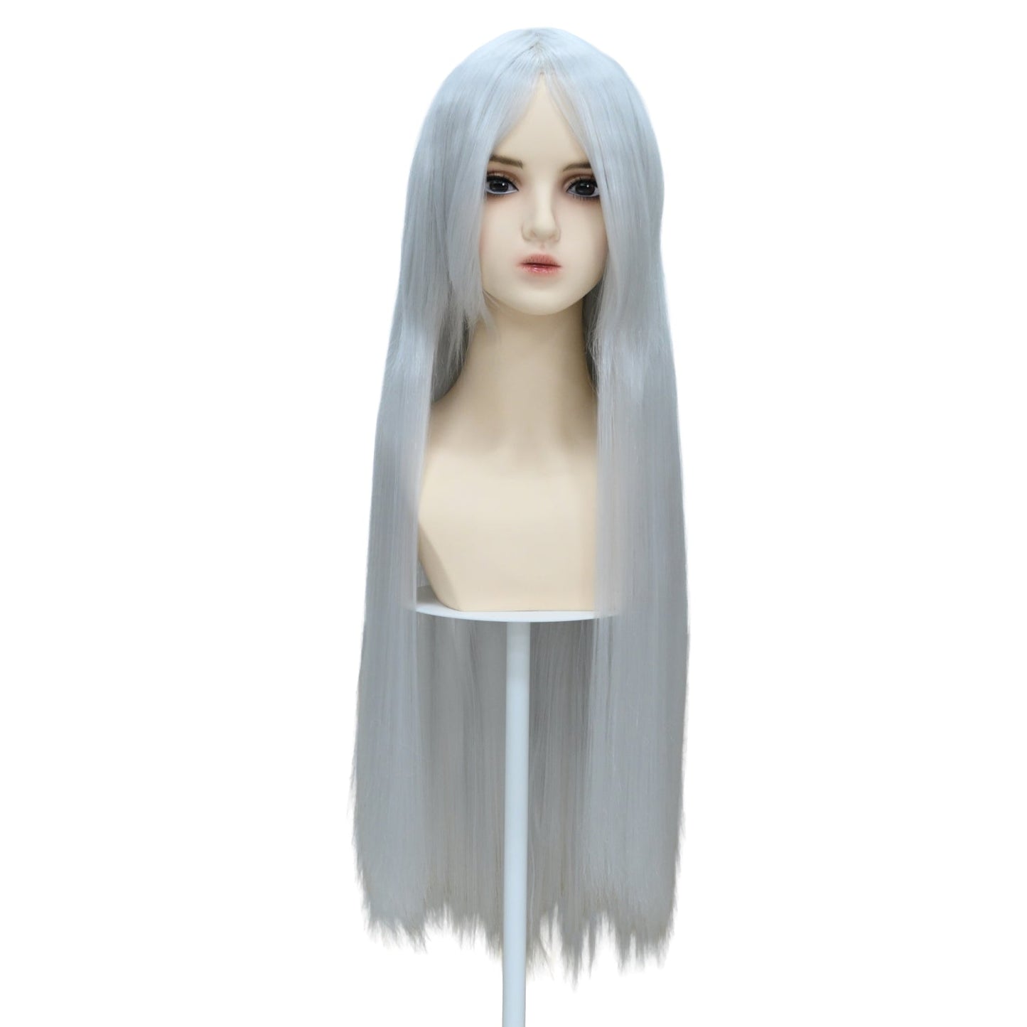 ウィッグ ロング シルバー 銀 グレー コスプレ かつら 大人用 女性用 耐熱 カラー 仮装グッズ aw0030