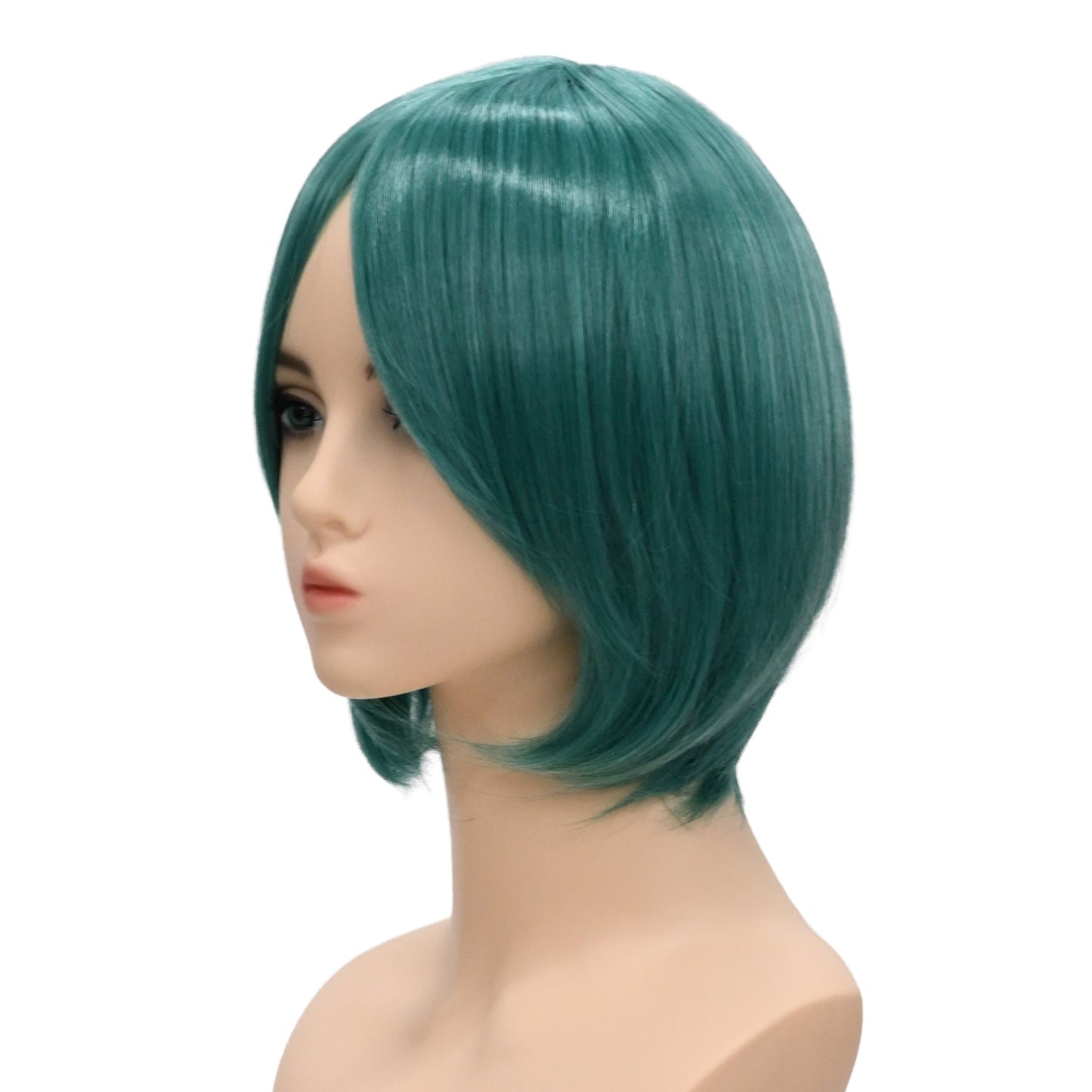 ウィッグ ボブ グリーン 緑 エメラルドグリーン コスプレ かつら 大人用 女性用 耐熱 カラー 仮装グッズ aw0032