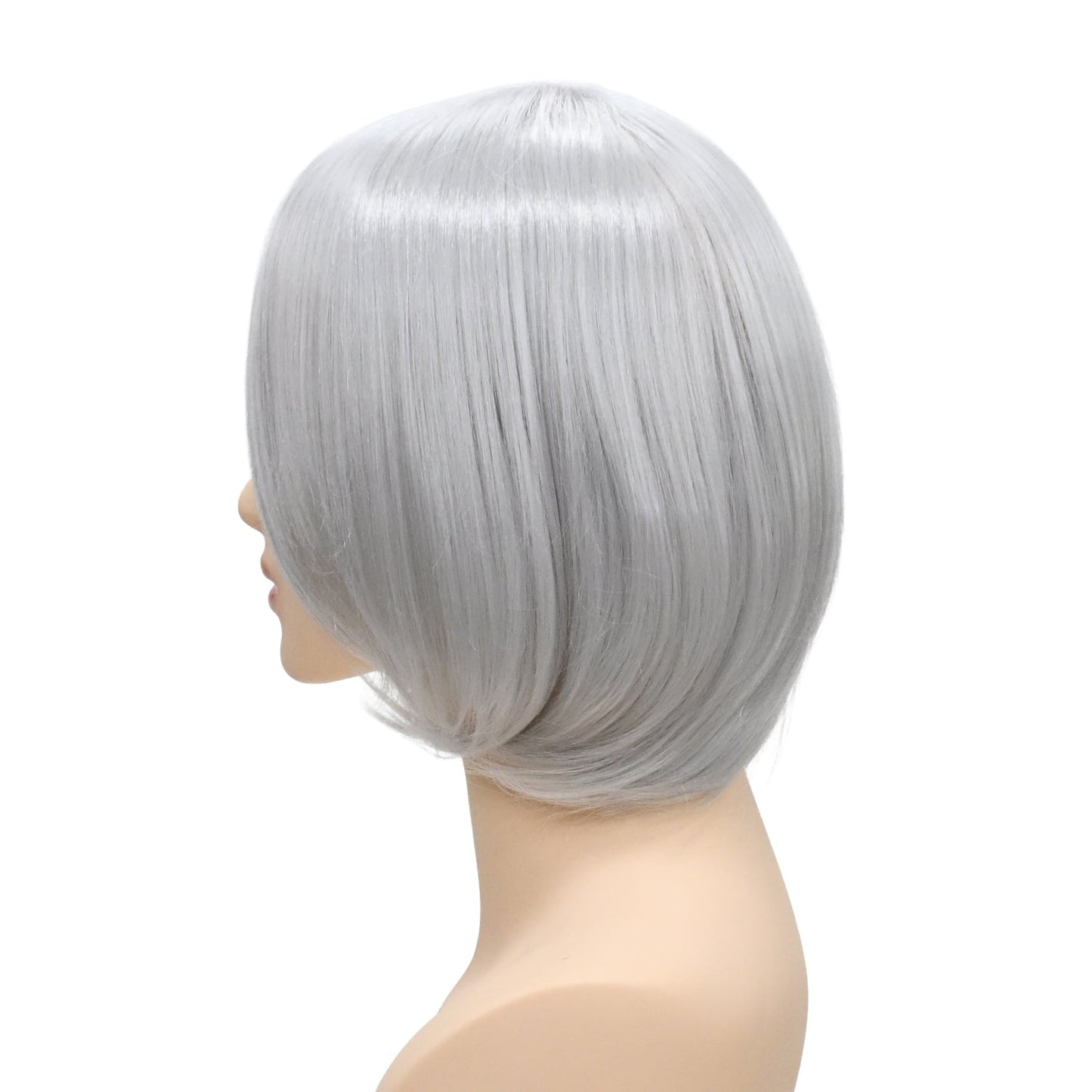 ウィッグ ボブ シルバー 銀 グレー コスプレ かつら 大人用 女性用 耐熱 カラー 仮装グッズ aw0040