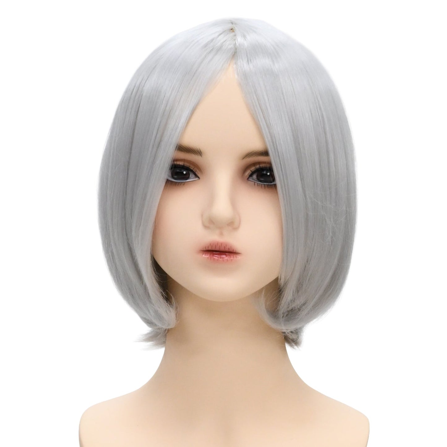 ウィッグ ボブ シルバー 銀 グレー コスプレ かつら 大人用 女性用 耐熱 カラー 仮装グッズ aw0040