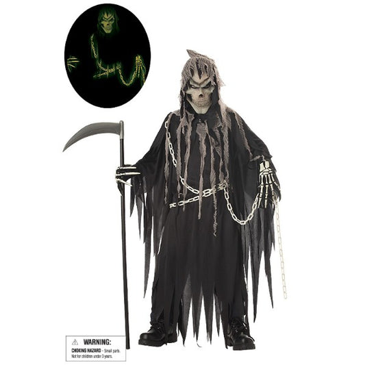 MR. GRIM  ホラー 死神 骸骨 衣装、コスチューム 子供男性用 コスプレ