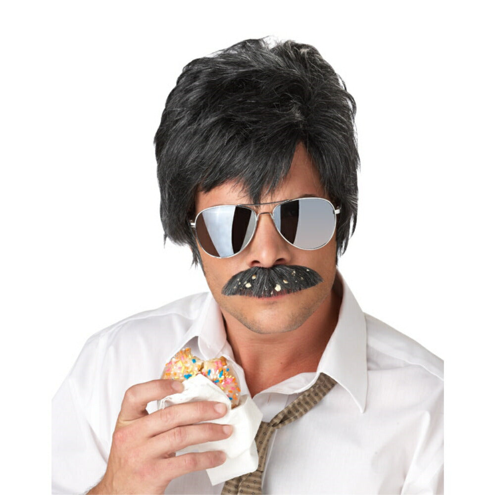 ブラック&シルバー ショート ウィッグ、かつら 探偵 コスプレ