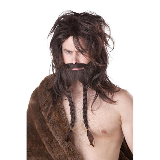 ヴァイキングキット ウィッグ ヒゲ 海賊 ブラウン コスプレ