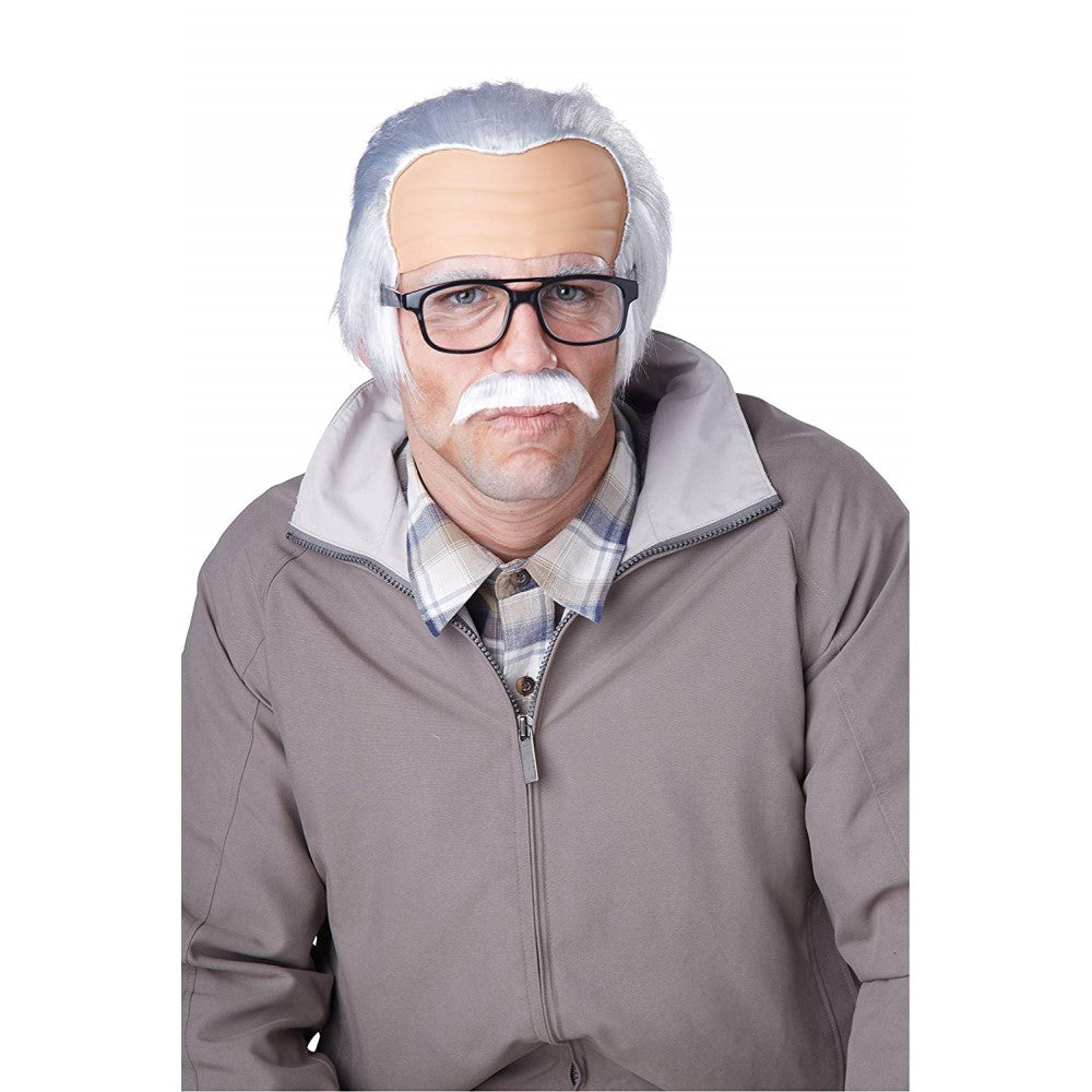 おじいさん ウィッグ、かつら 大人用 ヘッドピース 老人 グレー コスプレ