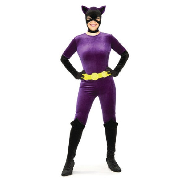 キャットウーマン 衣装、コスチューム コスプレ パープル 大人女性用 アメコミ