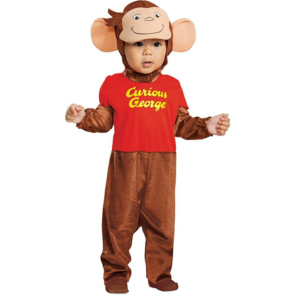 おさるのジョージ コスチューム ジョージ 子供男性用 コスプレ衣装 赤ちゃん、幼児用 Curious George