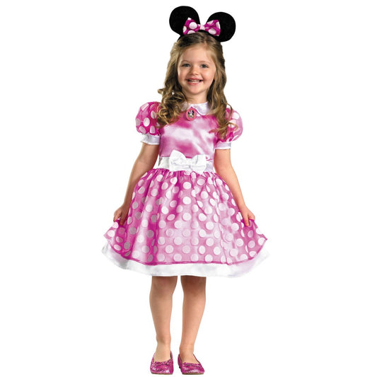 ミニーマウス　ピンク　衣装、コスチューム　子供女性用　コスプレ　PINK MINNIE MOUSE CLASS