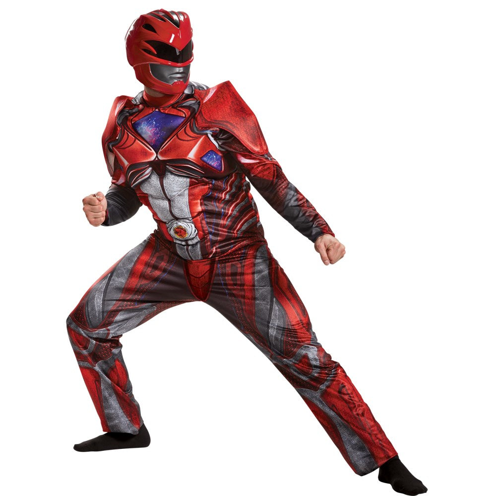 レッドレンジャー パワーレンジャー 大人男性用 衣装、コスチューム コスプレ RED RANGER 2017 ADULT