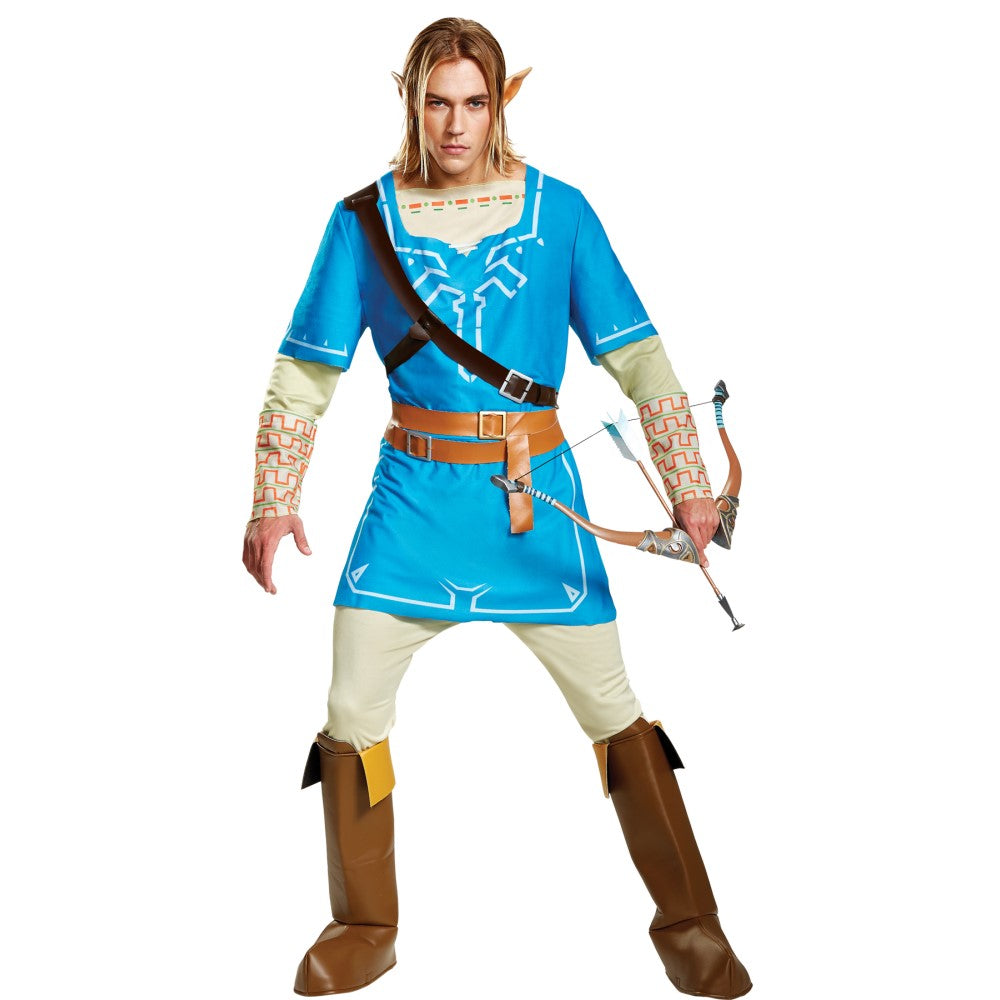 リンク 衣装、コスチューム 大人男性用 ゼルダの伝説 ブレス オブ ザ ワイルド LINK BREATH OF THE WILD DELUXE コスプレ