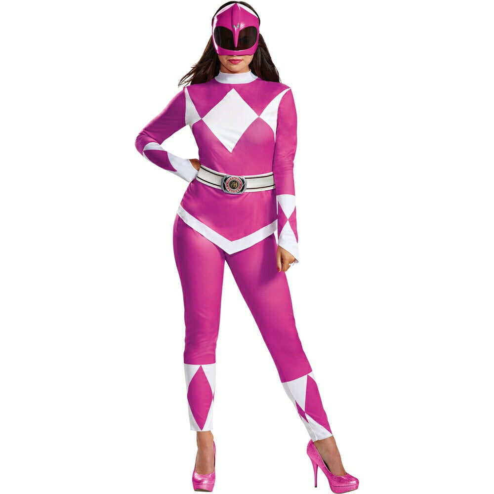ピンクレンジャー コスチューム パワーレンジャー 大人女性用 deluxe コスプレ衣装