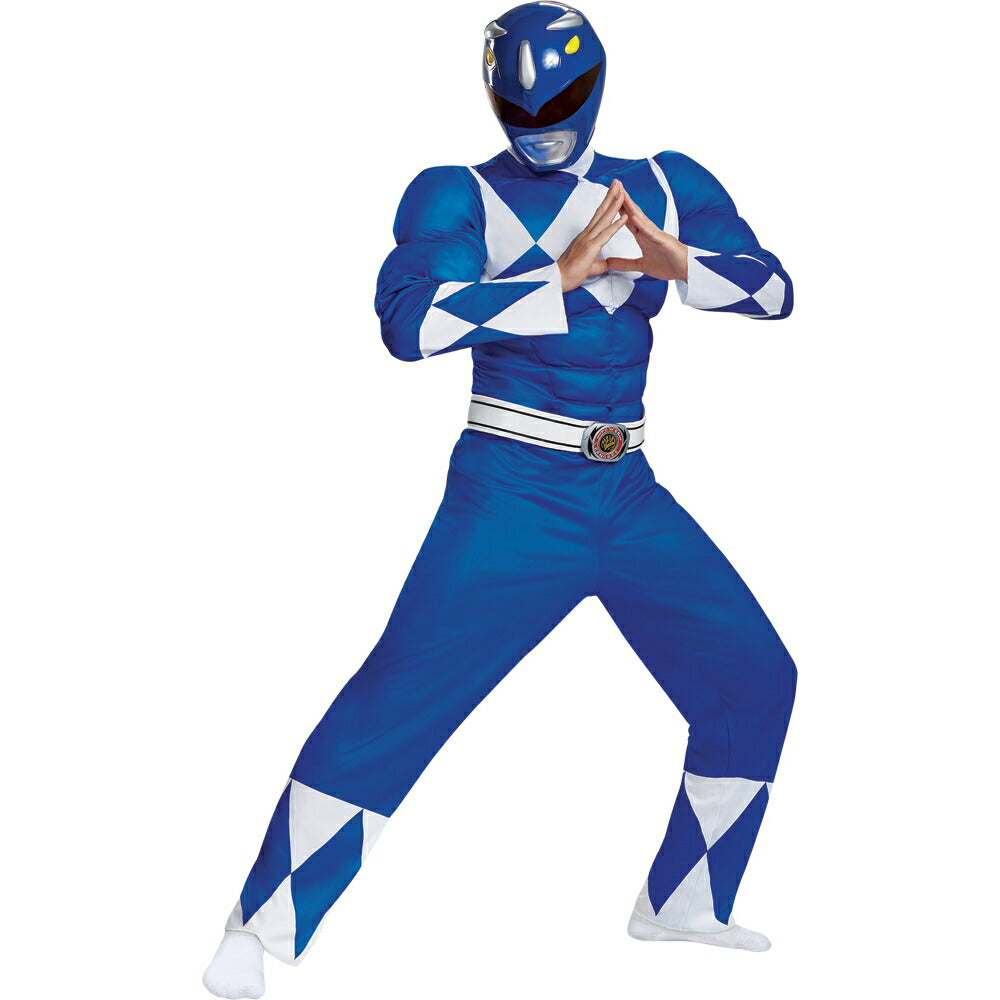 ブルーレンジャー コスチューム パワーレンジャー マッスル 大人男性用 Classic コスプレ衣装