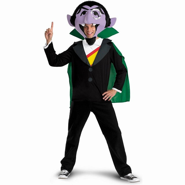 カウントダウン伯爵 衣装、コスチューム 大人男性用 セサミストリート Sesame Street The Count コスプレ