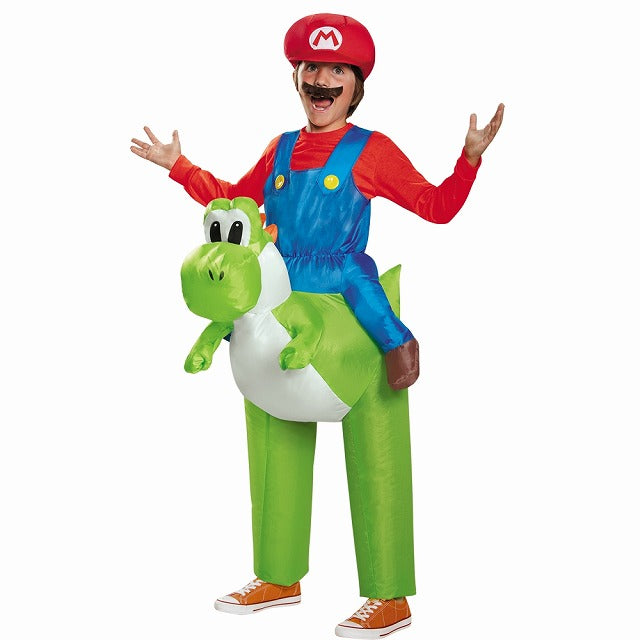 マリオ 衣装、コスチューム 子供男性用 ヨッシー スーパーマリオ MARIO RIDING YOSHI コスプレ