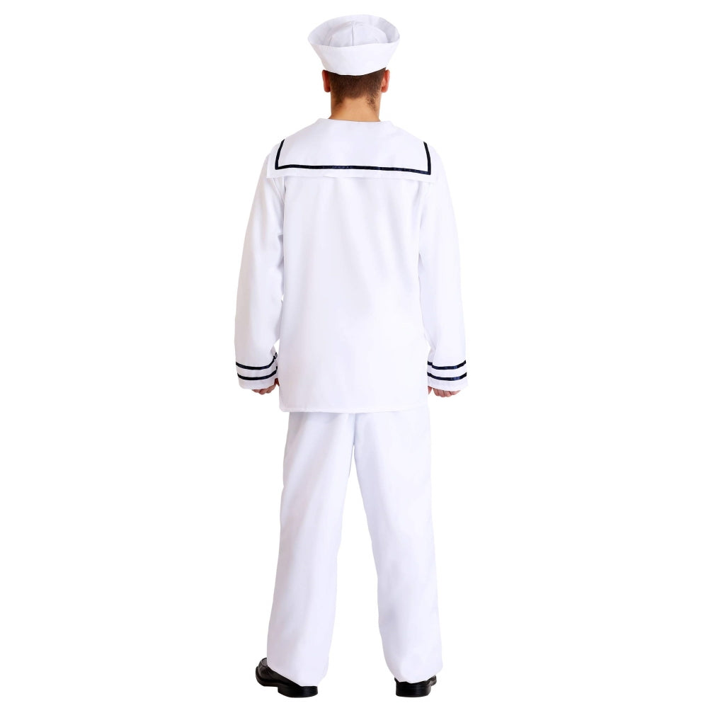 航海士 制服 ホワイト コスチューム 大人男性用 Anchors Aweigh