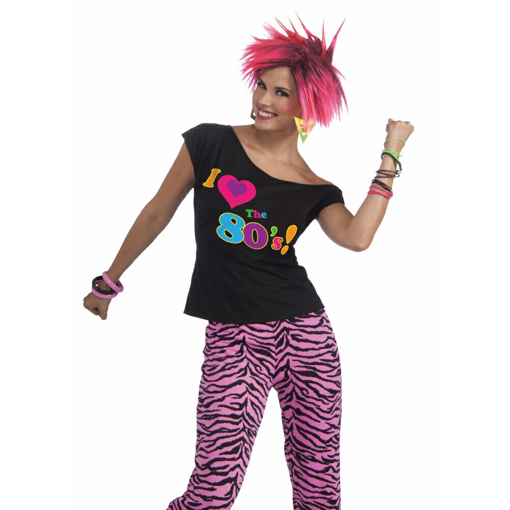 クラブ 80年代 オフショルダートップス コスチューム 大人女性用 80's Shirt Remix コスプレ