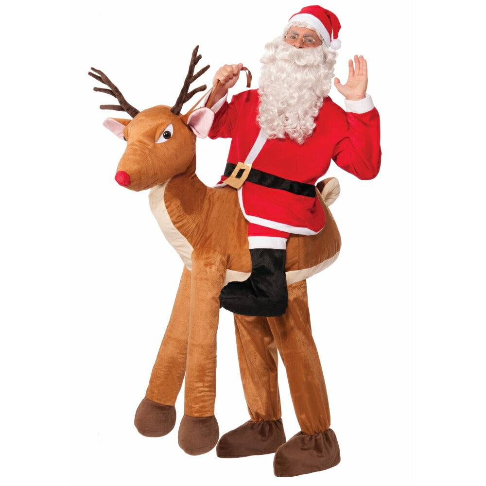 サンタクロース トナカイ乗り コスチューム 大人男性用 Santa Ride-a-reindeer コスプレ