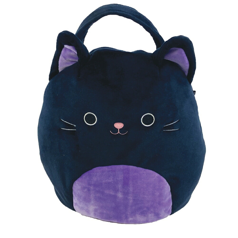 ねこ　ぬいぐるみバッグ　スクイッシュマロ　インディゴ・パープル　ふわふわ　SQUISHMALLOWS AUTUMN BK CAT