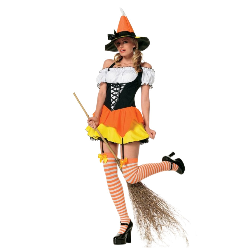 魔女 Kandy Korn Witch オレンジ 衣装、コスチューム 大人女性用 コスプレ