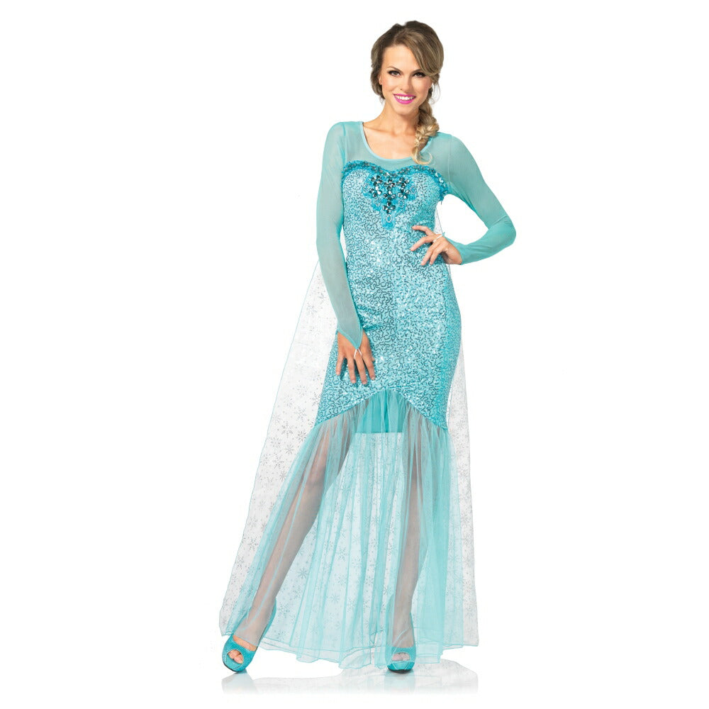 雪の女王 衣装、コスチューム 大人女性用 ドレス お姫様 Fantasy Snow Queen コスプレ