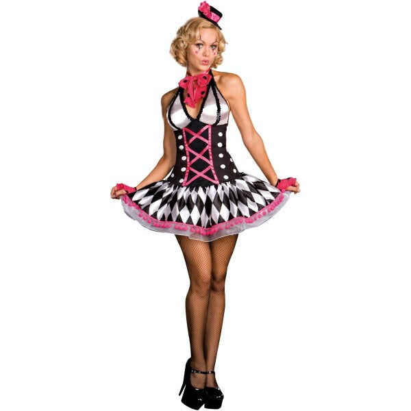 道化師 衣装、コスチューム 大人女性用 ドレス Harlequin Honey コスプレ