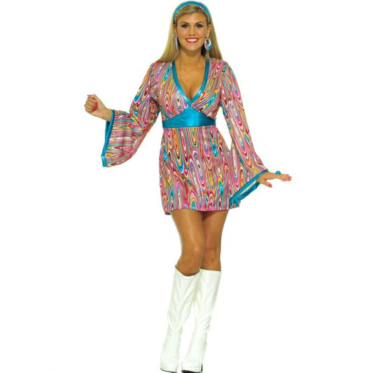 ヒッピー　ドレス　ダンサー　衣装、コスチューム　大人女性用　Wild Swirl Dress　コスプレ
