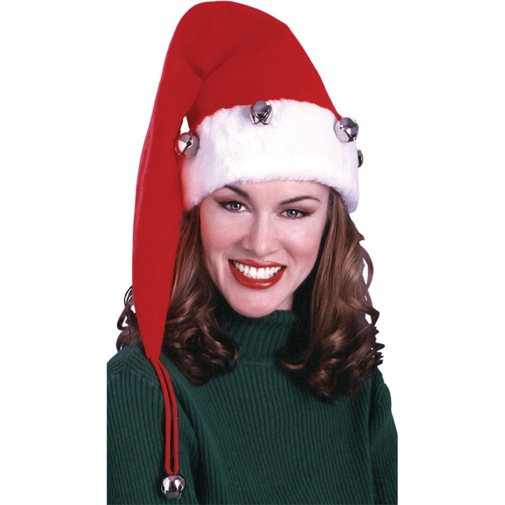 サンタクロースのハット ベル付き ロング クリスマス SANTA HAT BELLS コスプレ