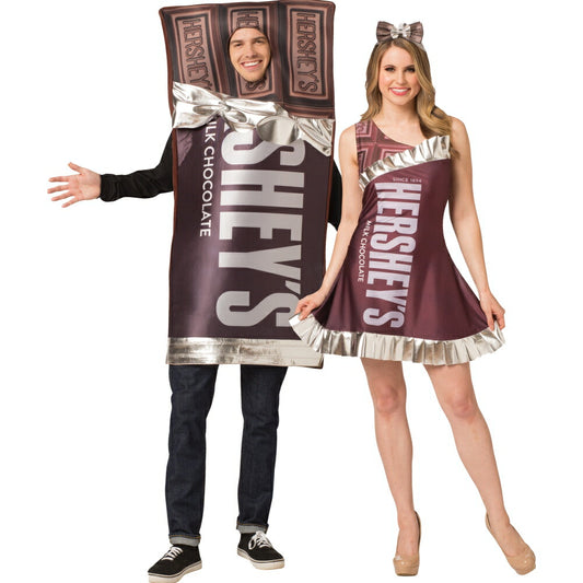 チョコレート ペア・カップル コスチューム 大人用 お菓子 スイーツ 板チョコ コスプレ衣装 Hershey's Bar