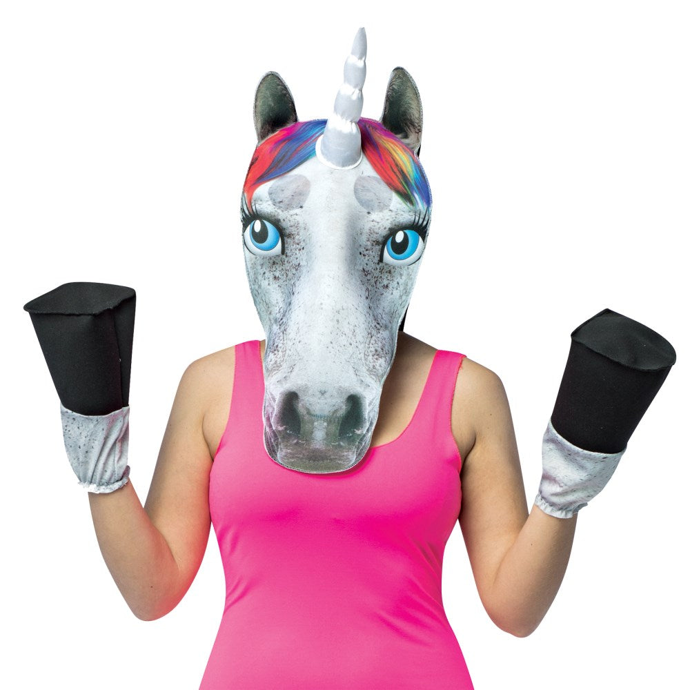 ユニコーン マスク グローブ 仮装グッズ UNICORN HEAD W HOOVES コスプレ