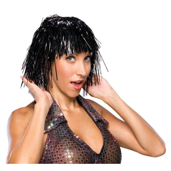 Tinsel ウィッグ、かつら ブラック 女性用 コスプレ