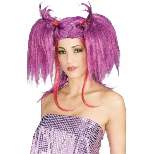 Lipstick Diva ウィッグ、かつら パープル&レッド 女性用 コスプレ