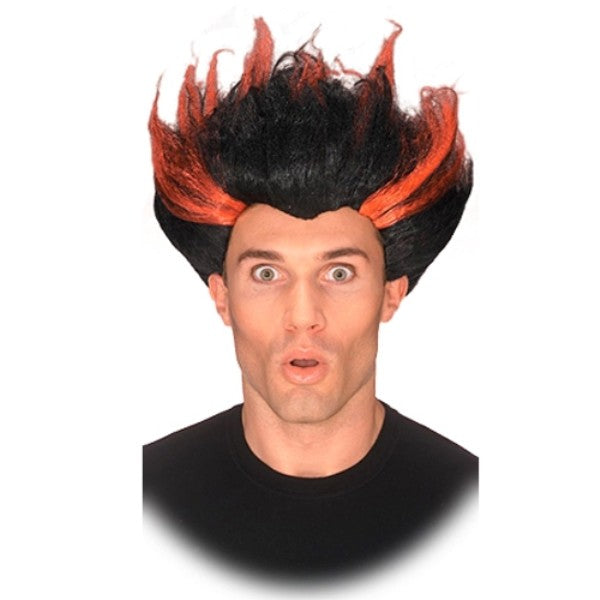 Fire Storm Wig ウィッグ、かつら レッド&ブラック 男性用 コスプレ