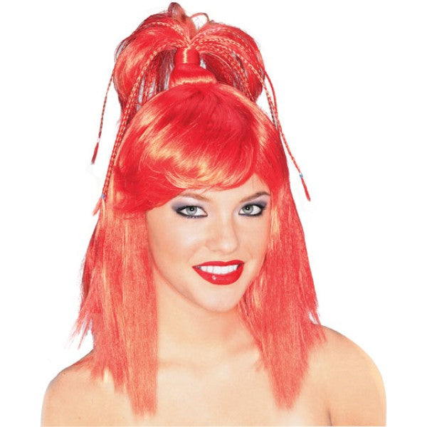 ジーニー ウィッグ、かつら レッド 女性用 コスプレ