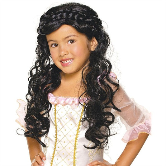 Enchanted  お姫様 ウィッグ、かつら ブラック 子供用 コスプレ