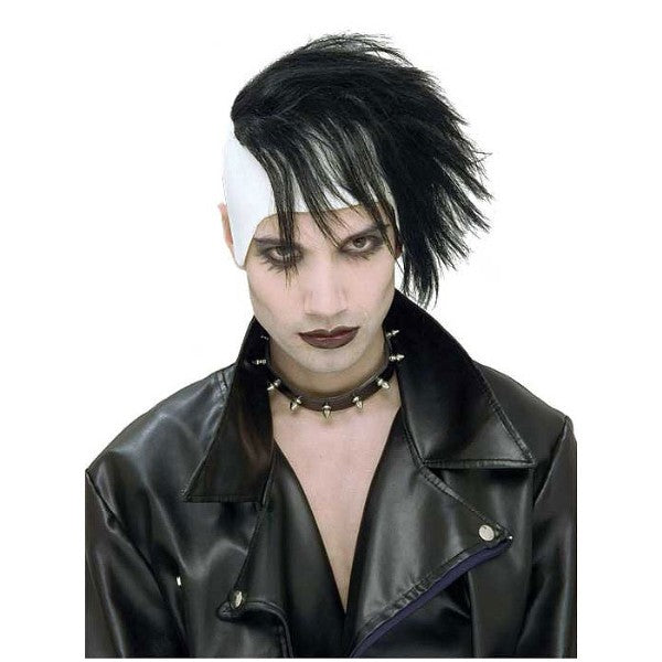 ゴスロリ Freak ウィッグ、かつら ブラック&ホワイト 男性用 コスプレ