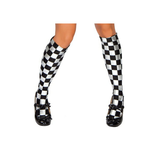 ストッキング 市松模様 白黒 Checkered コスプレ