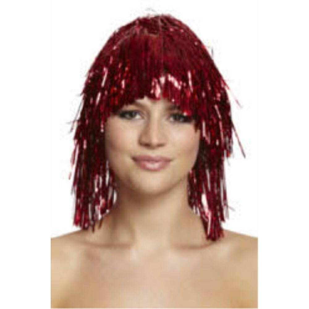 Tinsel ウィッグ レッド ティンセル