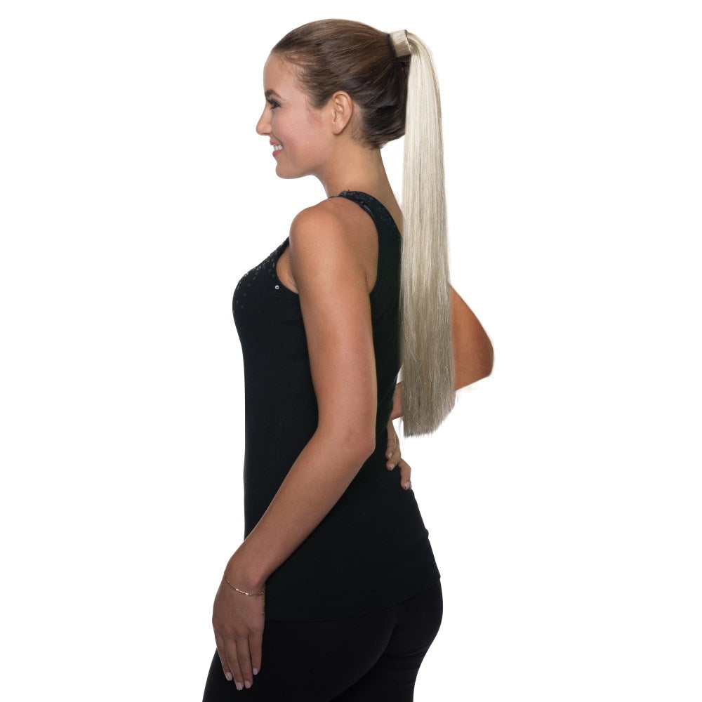 ブロンド ロング ウィッグ、かつら 大人用 PONYTAIL CLIP- BL コスプレ