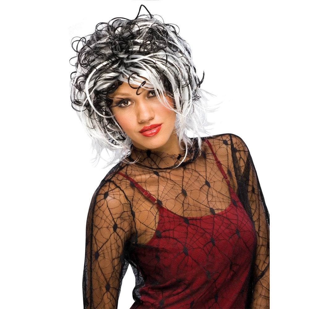 ブラック、ホワイト ミディアム ウィッグ、かつら 大人用 TEMPTATIONWIG-BLK/WHITE コスプレ