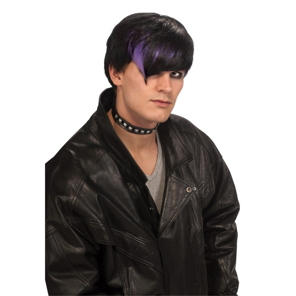 ブラック、パープル ショート ウィッグ、かつら 大人用 GOTH POP WIG コスプレ