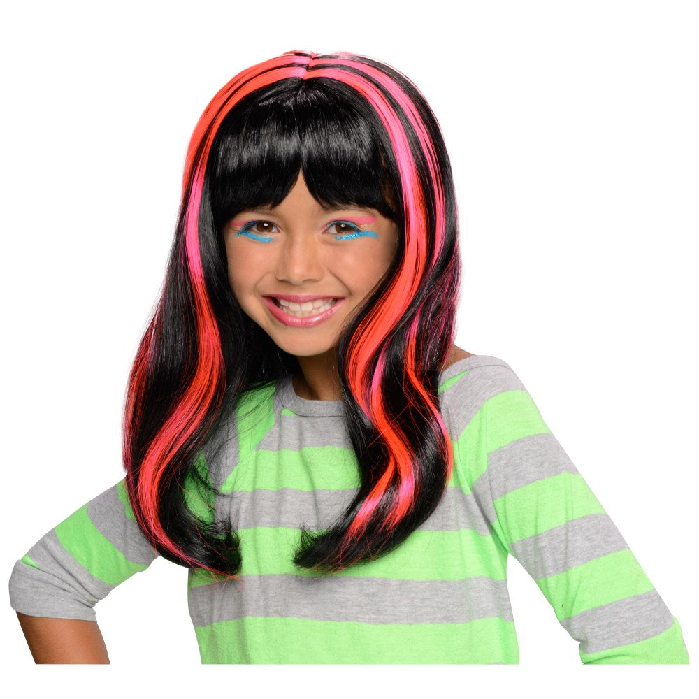 ピンク 子供用 ウィッグ、かつら 子供用 NEON STREAKS PINK CHILDw コスプレ