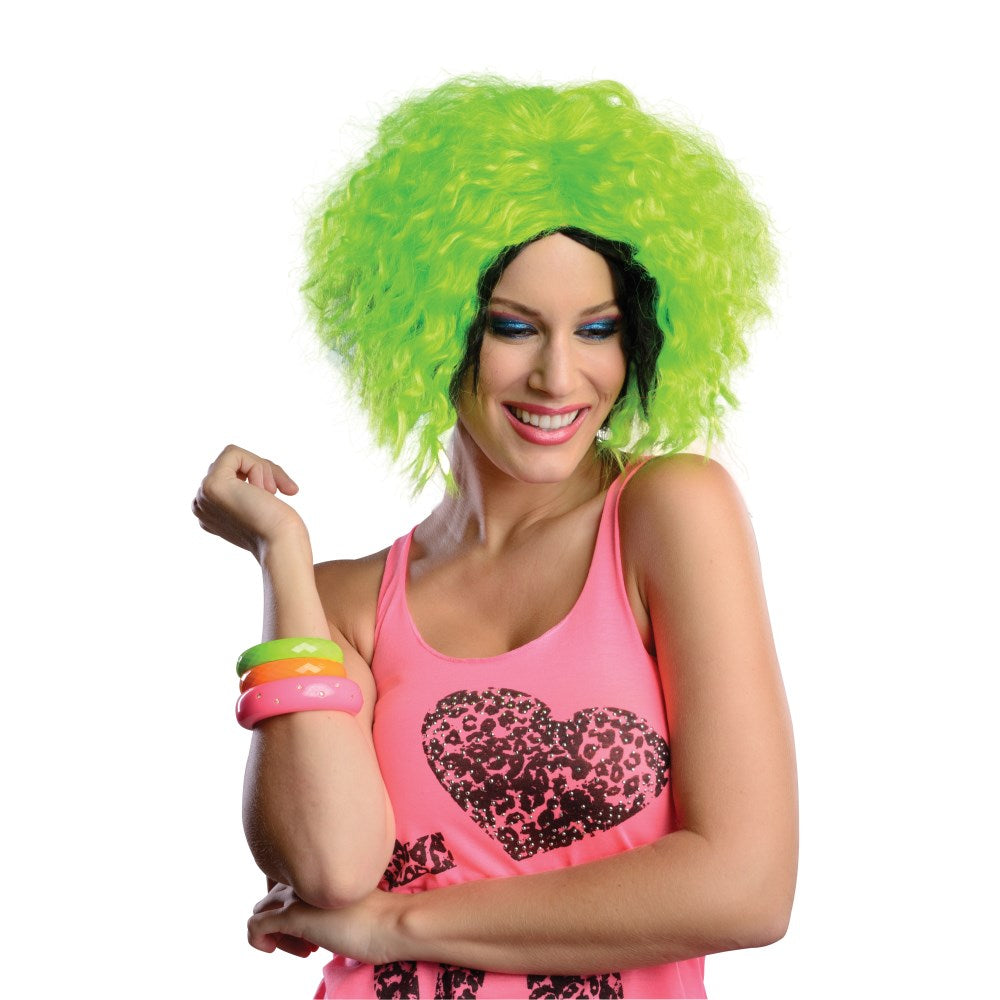 グリーン ミディアム ウィッグ、かつら 大人用 NEON CHIC GREEN WIG コスプレ