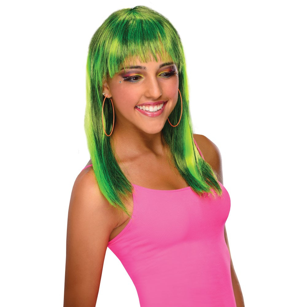 グリーン ロング ウィッグ、かつら 大人用 NEON GLAMOROUS GREEN WIG コスプレ